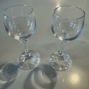 Clear Mini Crystal Wine Glasses - Set of 2
